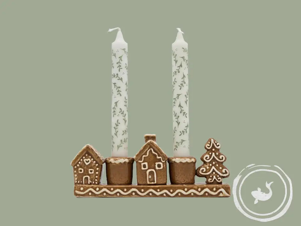 Clayre & Eef Peperkoek kandelaar - warm & sfeervol licht