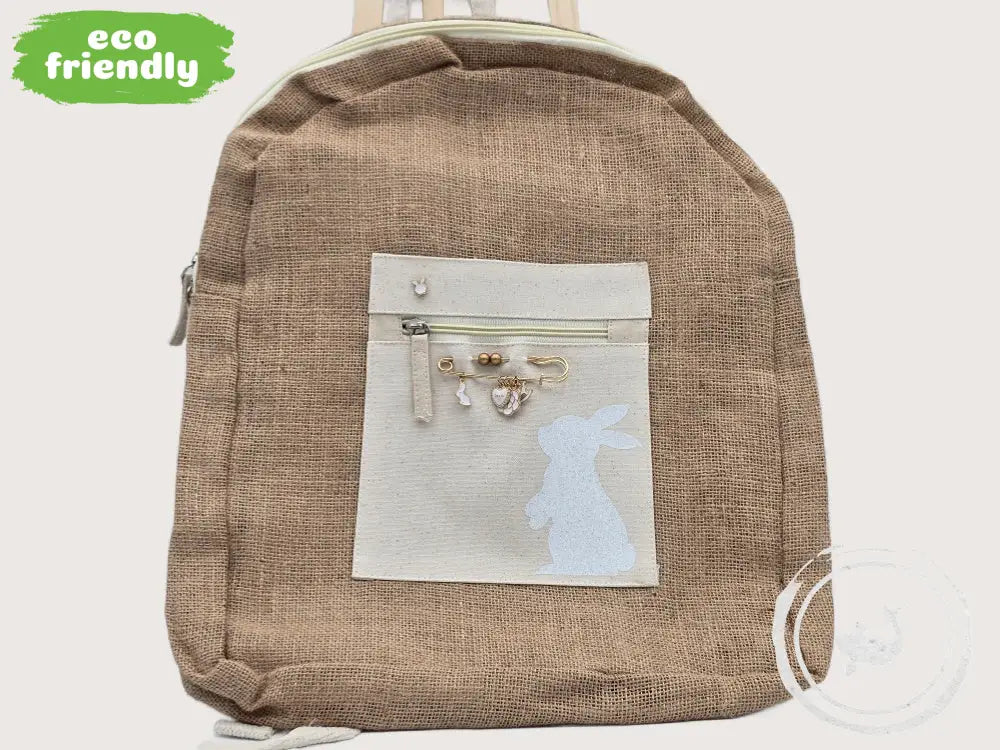 INTERIEURDINGETJES Duurzame Jute Tas Bunny – Handgemaakt & Uniek