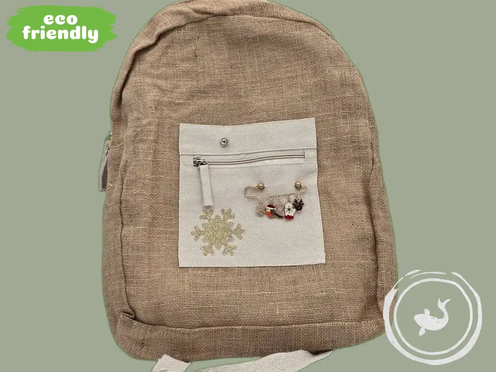 INTERIEURDINGETJES Duurzame Jute Tas Sneeuwvlok – Handgemaakt & Uniek