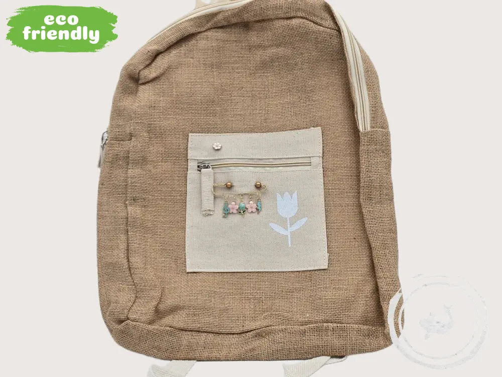 INTERIEURDINGETJES Duurzame Jute Tas Tulp – Handgemaakt & Uniek
