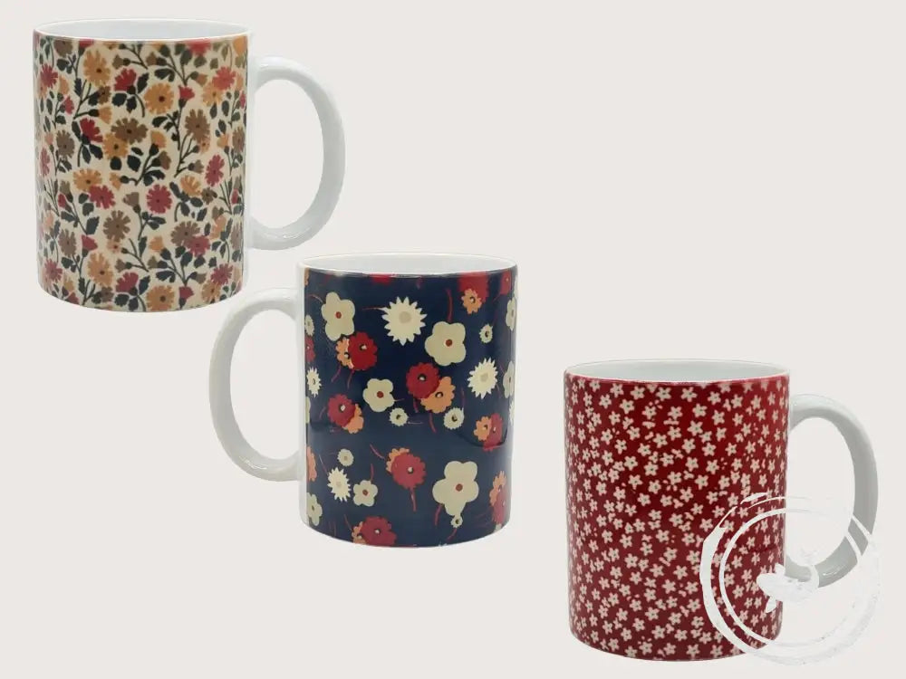INTERIEURDINGETJES Handbedrukte mok met vintage print