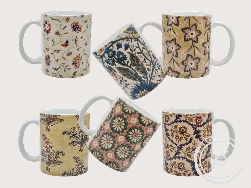 INTERIEURDINGETJES Handbedrukte mok met vintage print