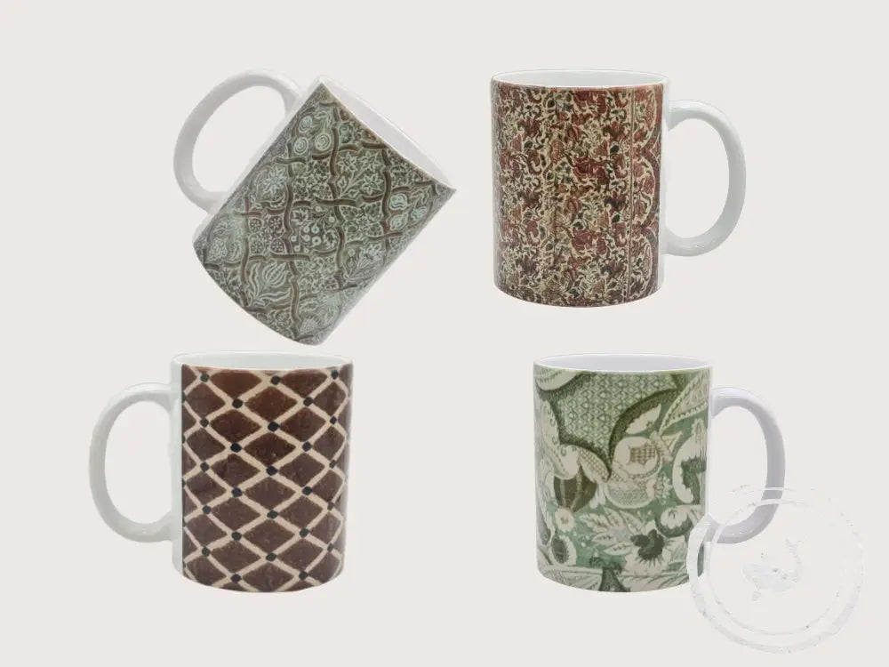 INTERIEURDINGETJES Handbedrukte mok met vintage print