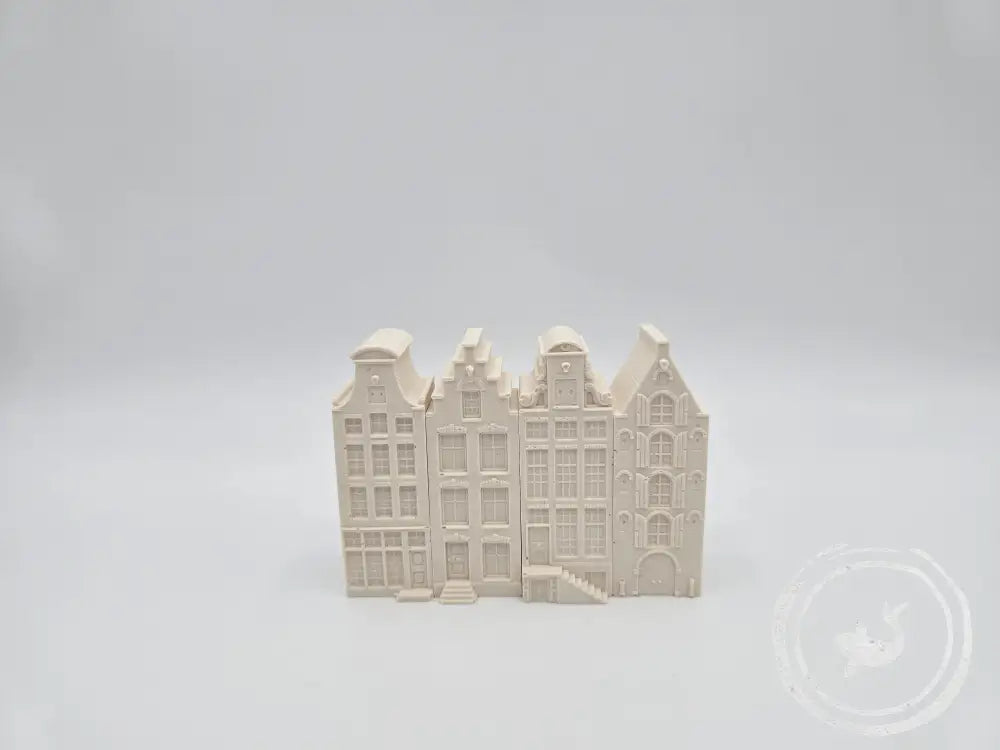 INTERIEURDINGETJES Straatje van 4 Huisjes van eco-resin