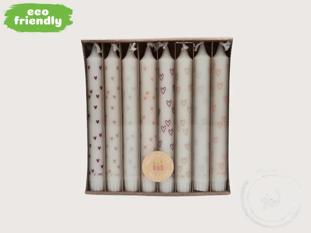 Rustik Lys kaars Hartjesprint – eco-friendly en fluweelzacht