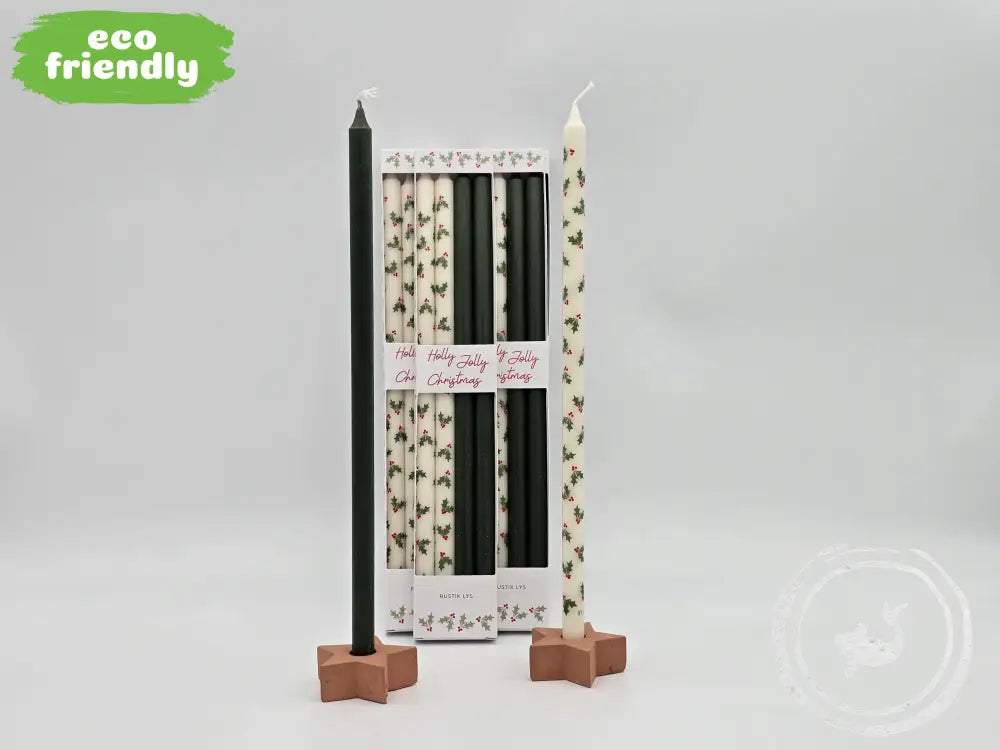 Rustik Lys Potloodkaarsen - retro kerstsfeer in kleur en print