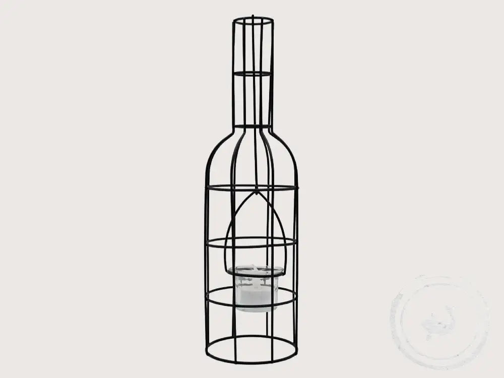 INTERIEURDINGETJES Waxinelichthouder Fles – Stoer & Sfeervol