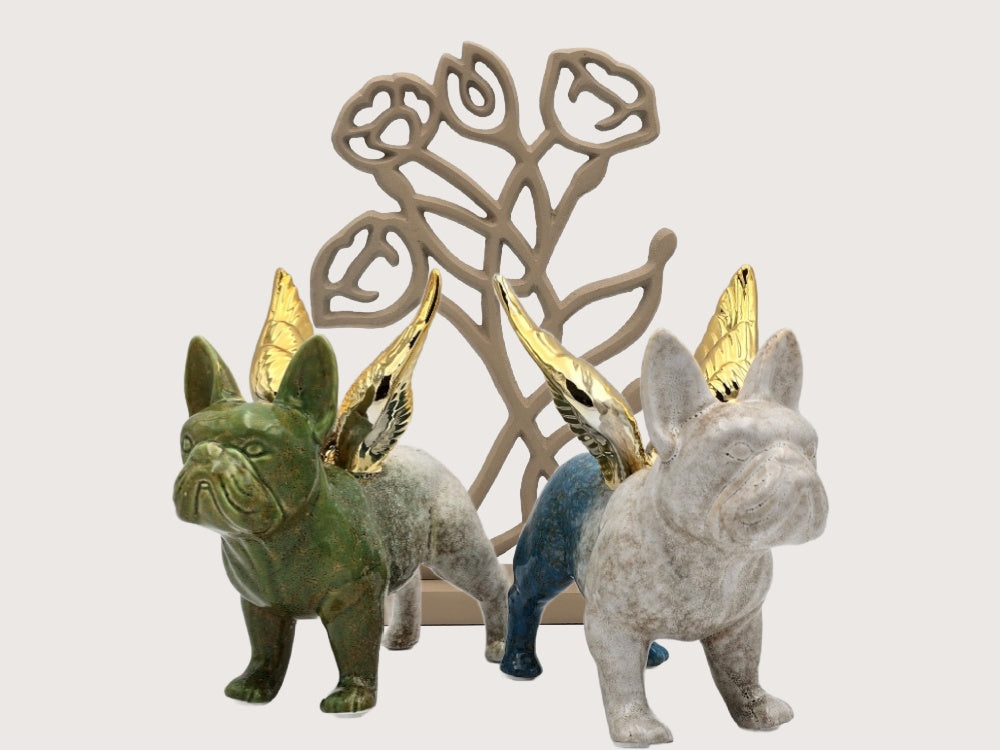 Colmore, Bloemenbeeld Taupe Metaal