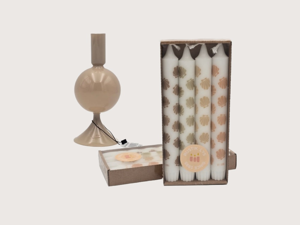 Rustik Lys by Kimmi kaars schelpenprint – eco friendly en fluweelzacht