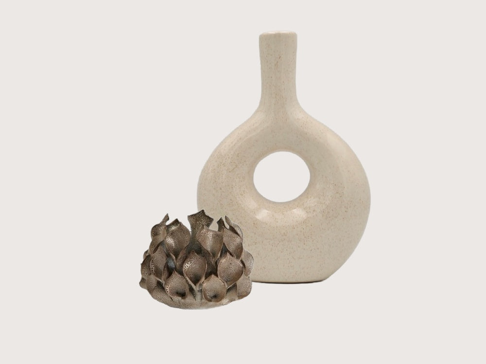 INTERIEURDINGETJES, Steengoed vaas – tijdloos beige