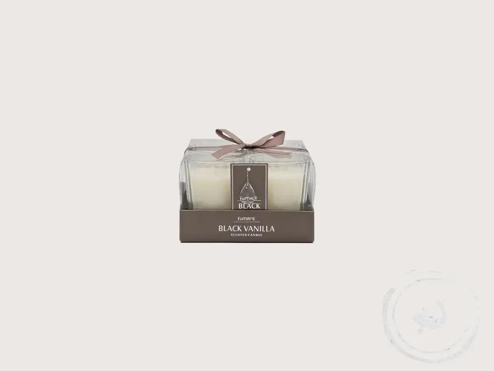 Black Vanilla Set van 4 vanille kaarsjes – gezellig in geschenkdoos
