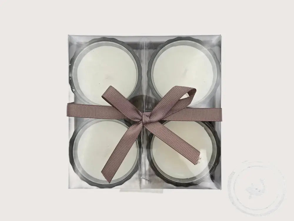 Black Vanilla Set van 4 vanille kaarsjes – gezellig in geschenkdoos