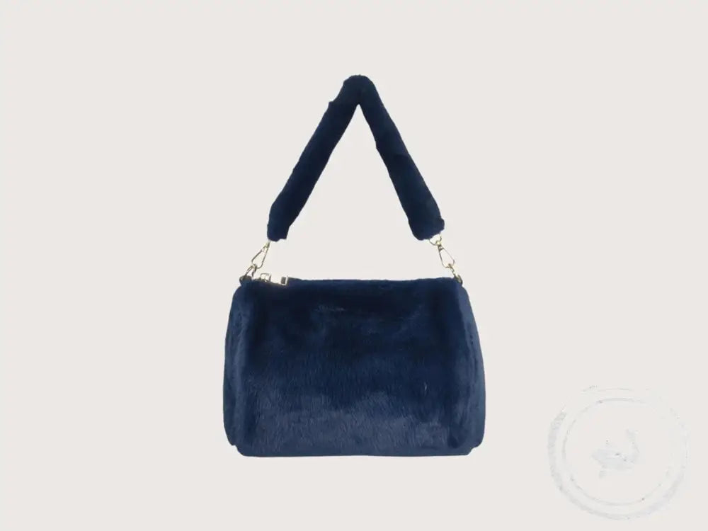 Faux Fur Handtas Blauw – Qisha