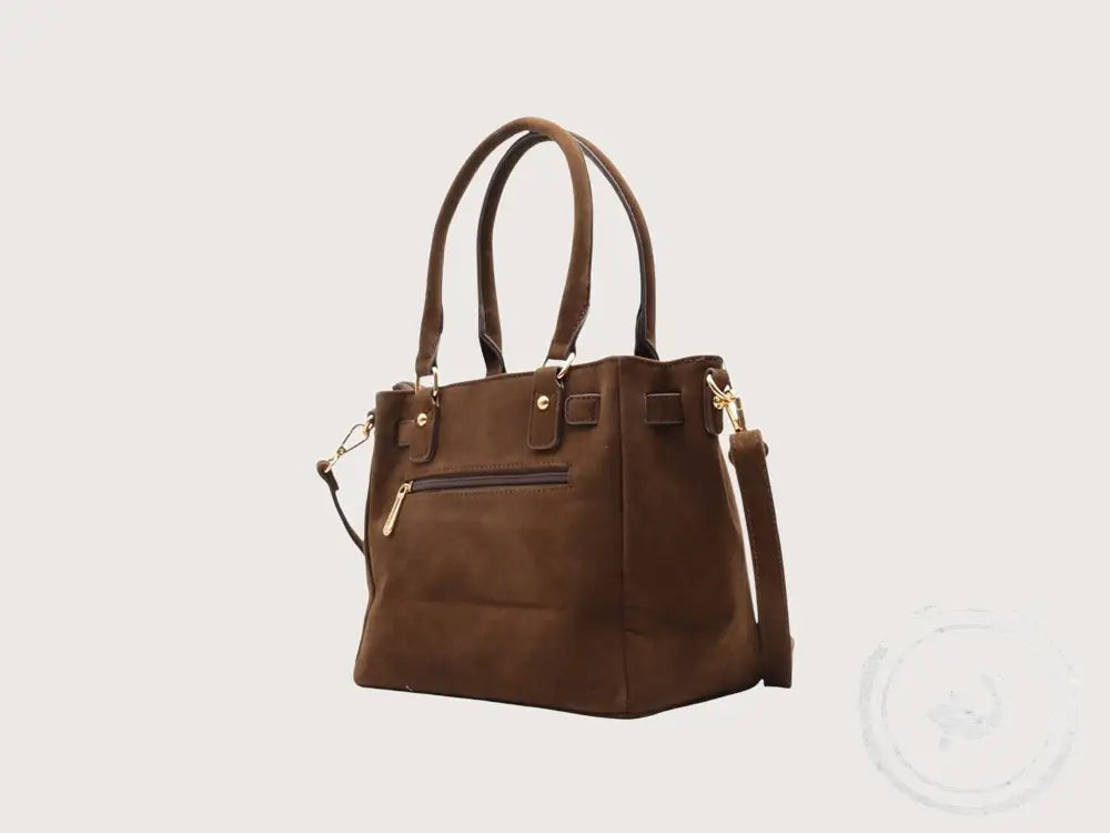 Handtas Suèdine Bruin – Flora & Co