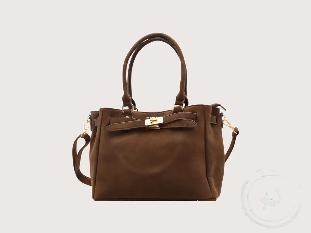 Handtas Suèdine Bruin – Flora & Co