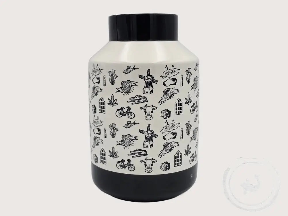 Housevitamin Keramieken vaas — Hollands dessin groot formaat