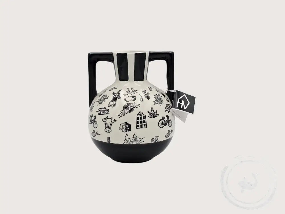 Housevitamin Keramieken vaas — Romeins formaat met Hollands dessin