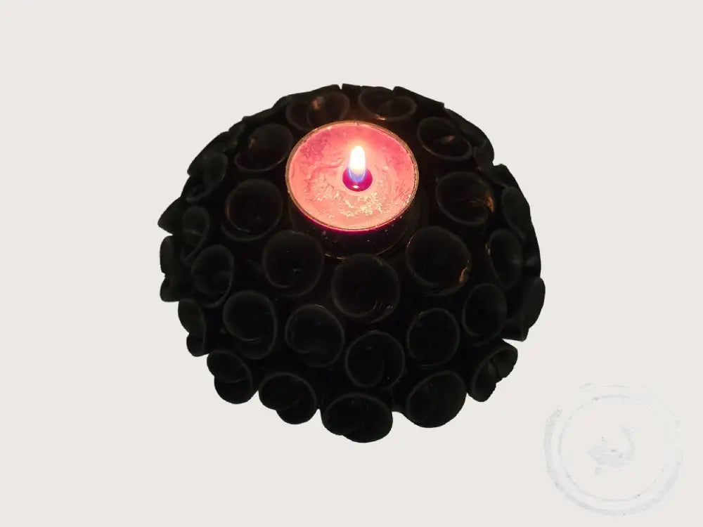 Housevitamin – Koraal theelichthouder zwart