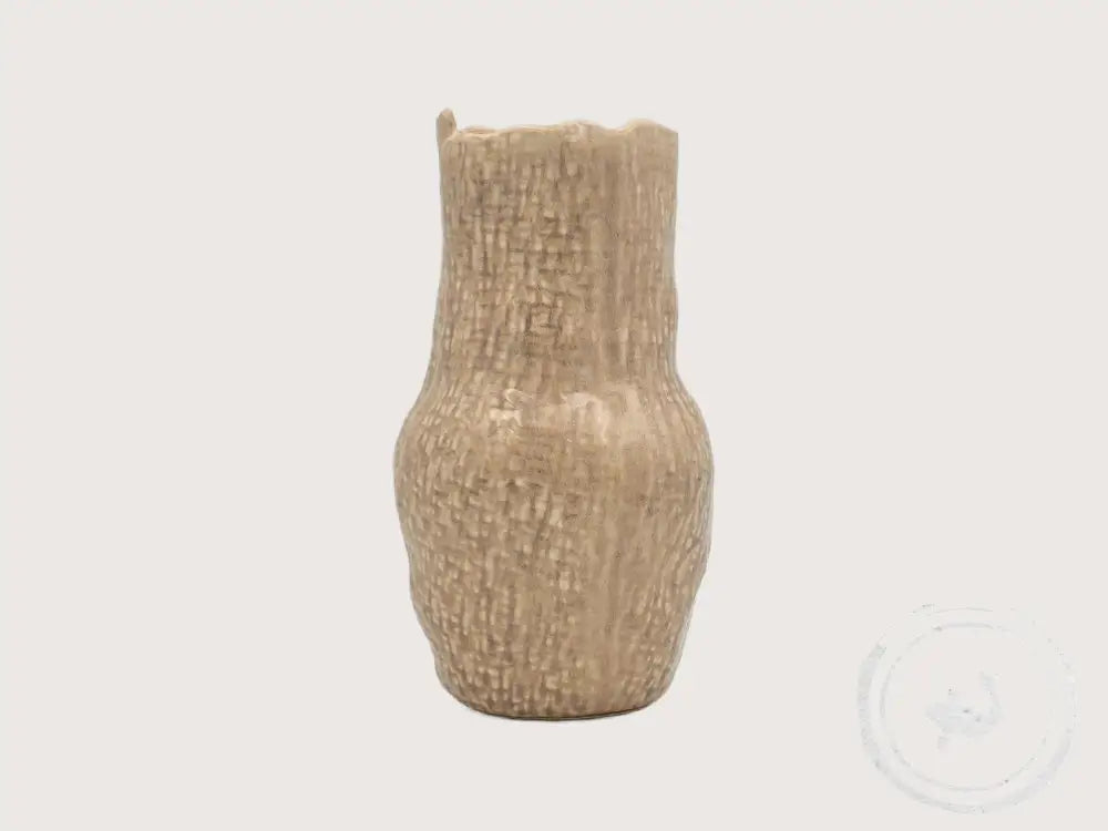 INTERIEURDINGETJES Aardewerk vaas met structuur - naturel