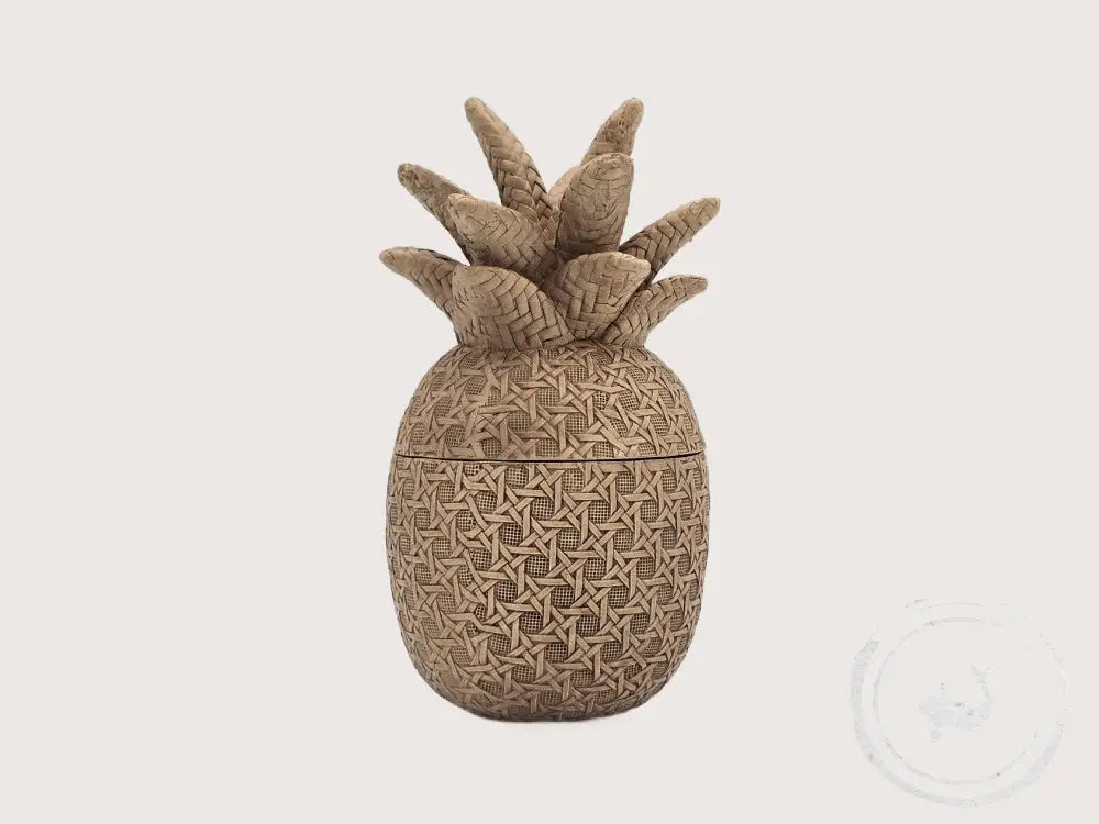 INTERIEURDINGETJES Ananas Pot - Houtlook Decoratief Potje Bruin 2