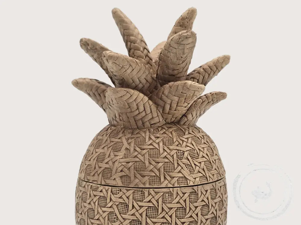 INTERIEURDINGETJES Ananas Pot - Houtlook Decoratief Potje Bruin