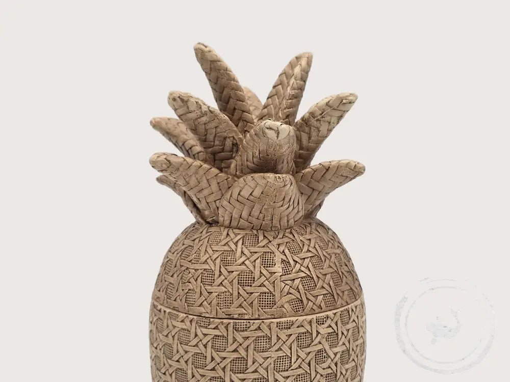 INTERIEURDINGETJES Ananas Pot - Houtlook Decoratief Potje Bruin