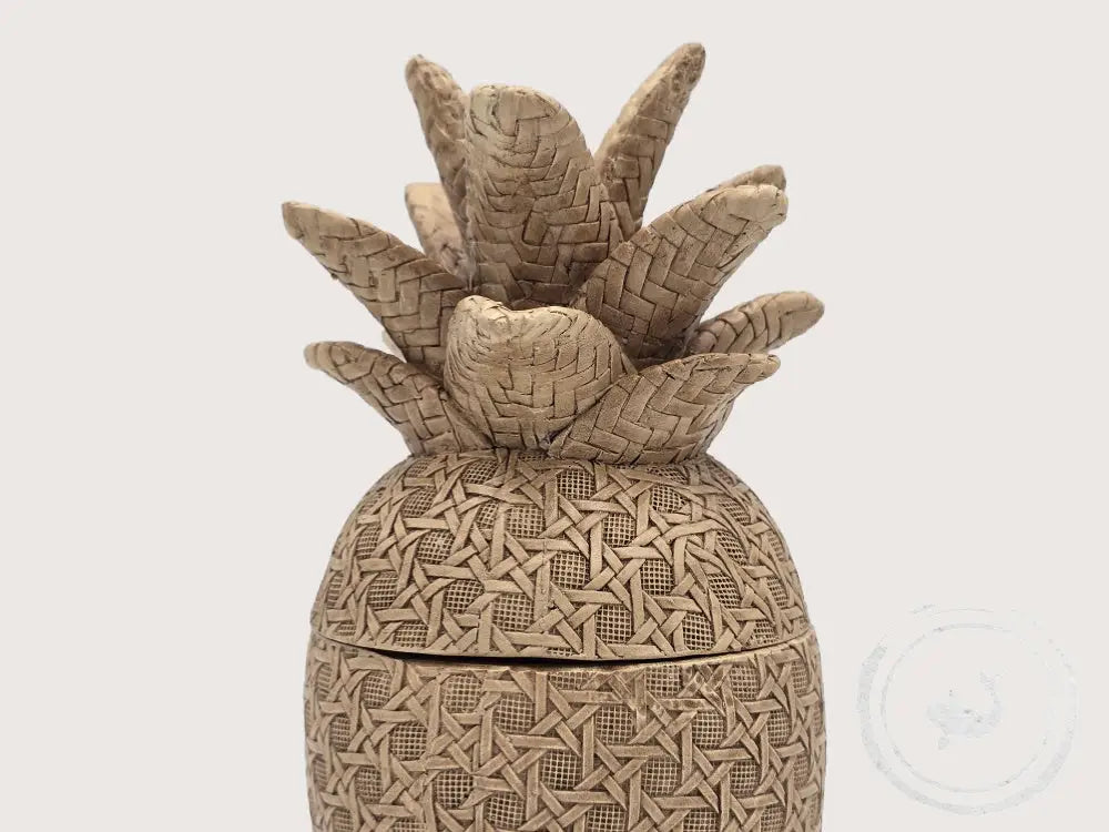 INTERIEURDINGETJES Ananas Pot - Houtlook Decoratief Potje Bruin