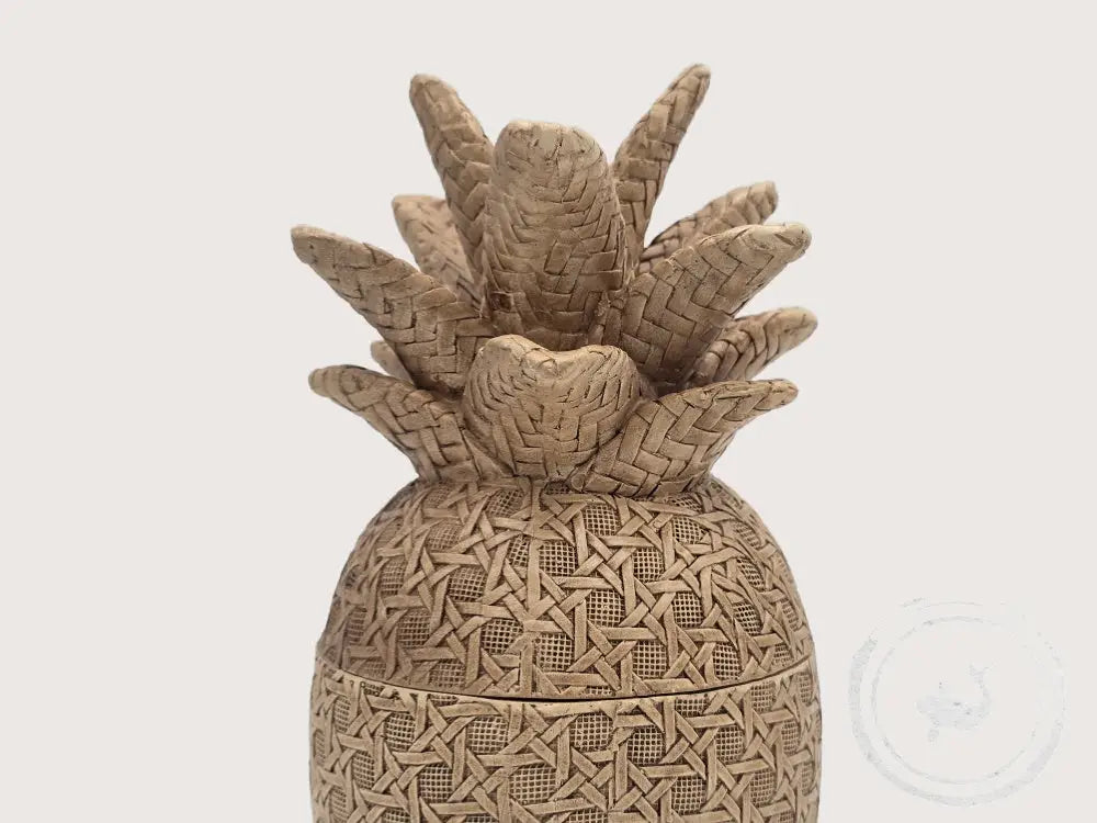 INTERIEURDINGETJES Ananas Pot - Houtlook Decoratief Potje Bruin