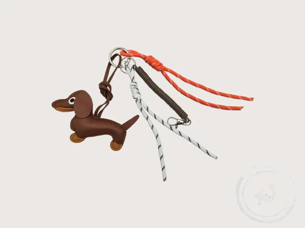 INTERIEURDINGETJES Bag Charms - trendy accessoire voor je tas Teckel lichtbruin