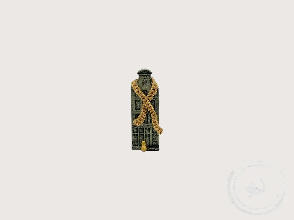 INTERIEURDINGETJES by AC&P Gevelhuisje Snowman in Gold M Klokgevel