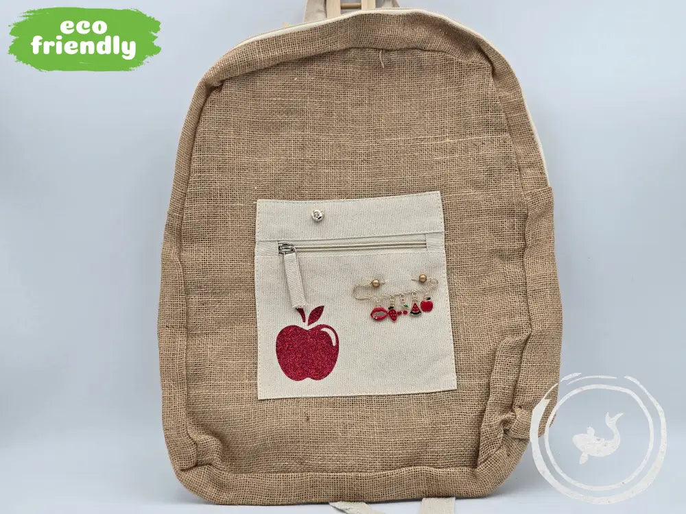 INTERIEURDINGETJES Jute Rugzak ’appeltje’