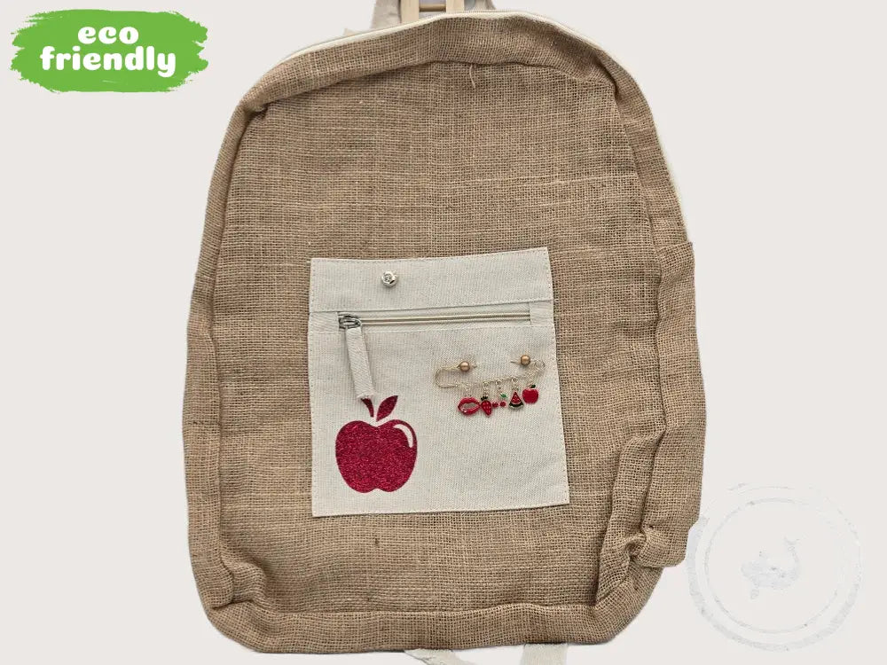 INTERIEURDINGETJES Duurzame Jute Tas Appeltje – Handgemaakt &amp; Uniek
