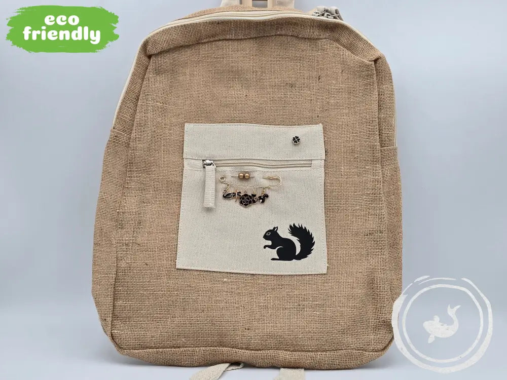 INTERIEURDINGETJES Jute Rugzak ’eekhoorn’