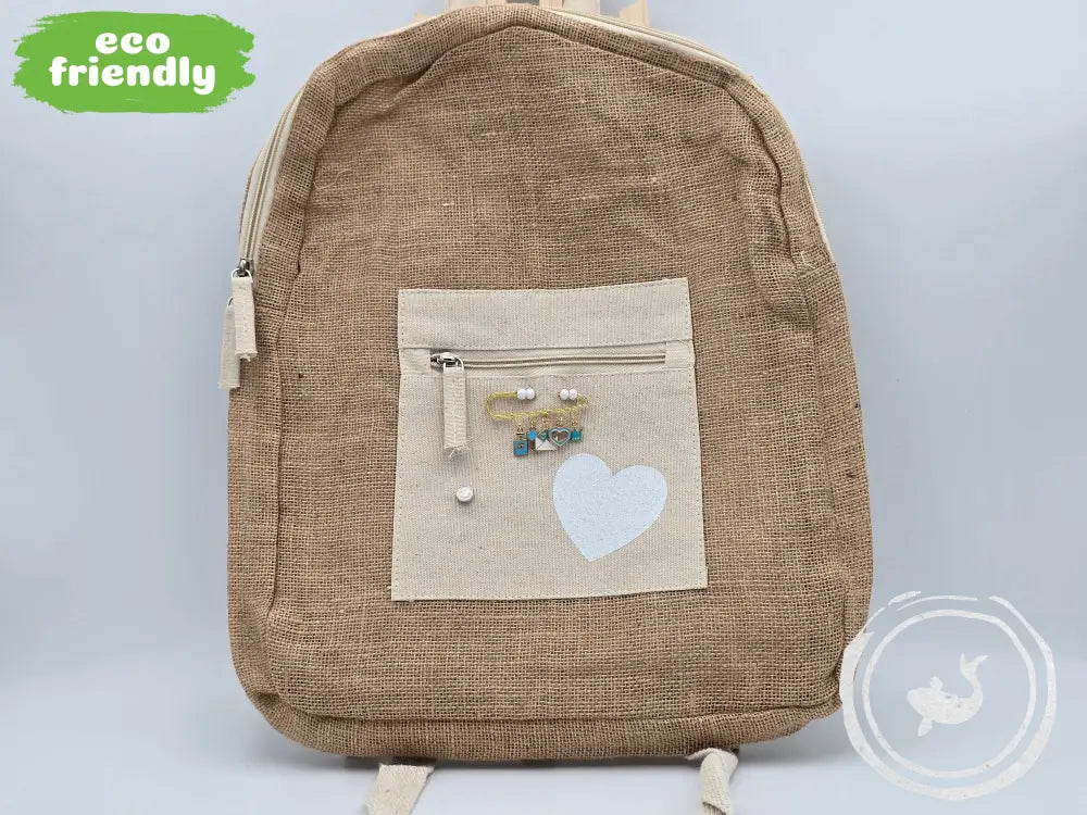 INTERIEURDINGETJES Jute Rugzak ’hart’