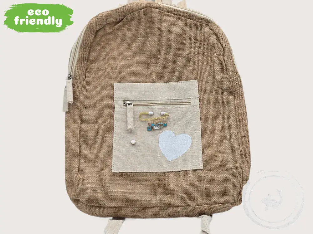 INTERIEURDINGETJES Duurzame Jute Tas Hart – Handgemaakt &amp; Uniek