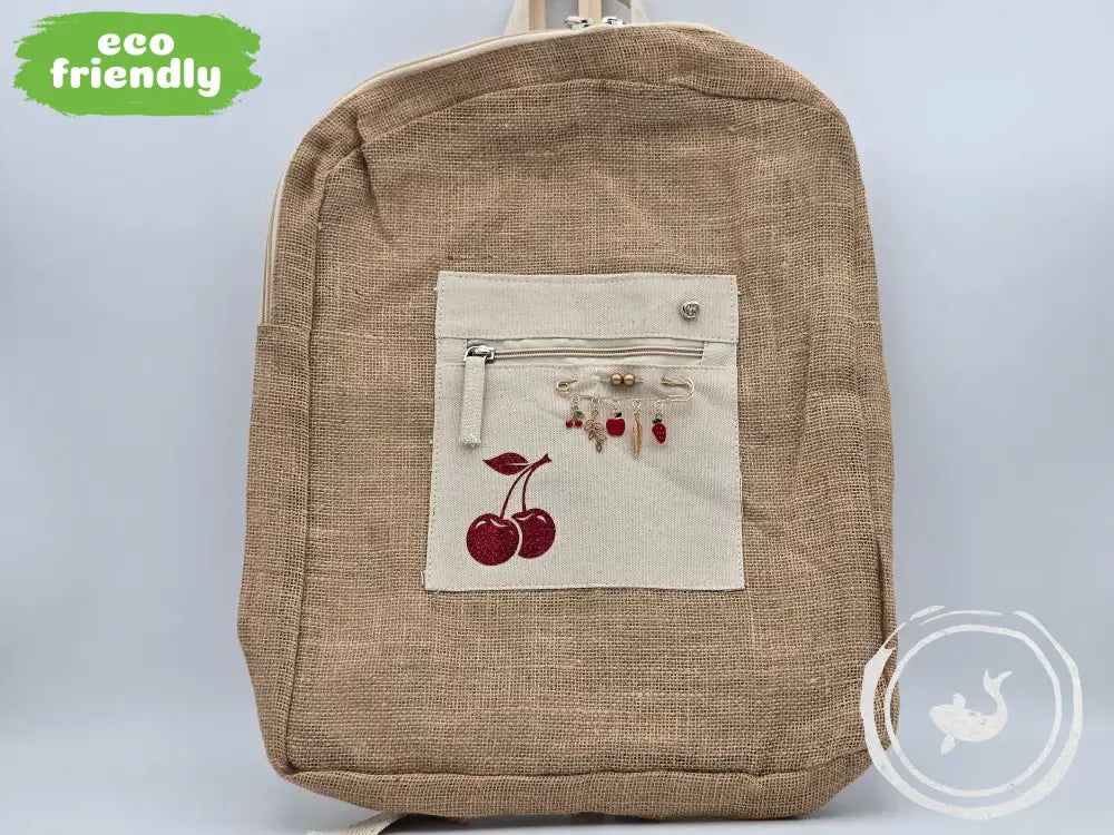 INTERIEURDINGETJES Jute Rugzak ’kersen’