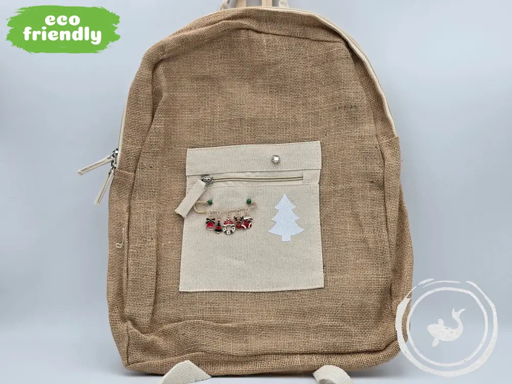 INTERIEURDINGETJES Jute Rugzak ’kerstboom’