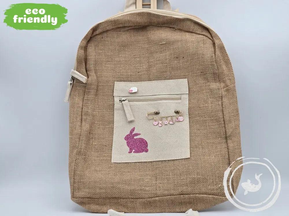 INTERIEURDINGETJES Jute Rugzak ’konijntje’