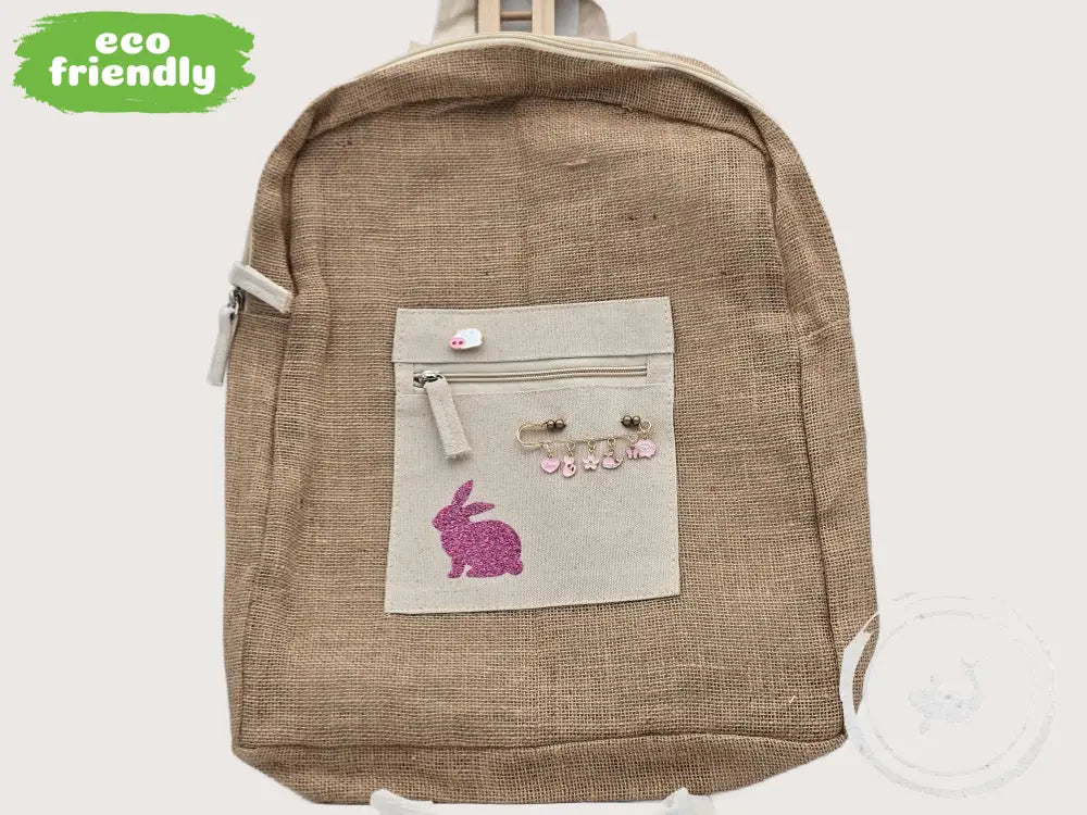 INTERIEURDINGETJES Duurzame Jute Tas Konijntje – Handgemaakt &amp; Uniek