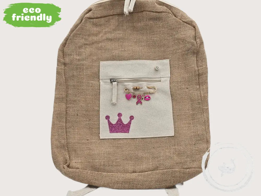 INTERIEURDINGETJES Duurzame Jute Tas Kroon – Handgemaakt &amp; Uniek