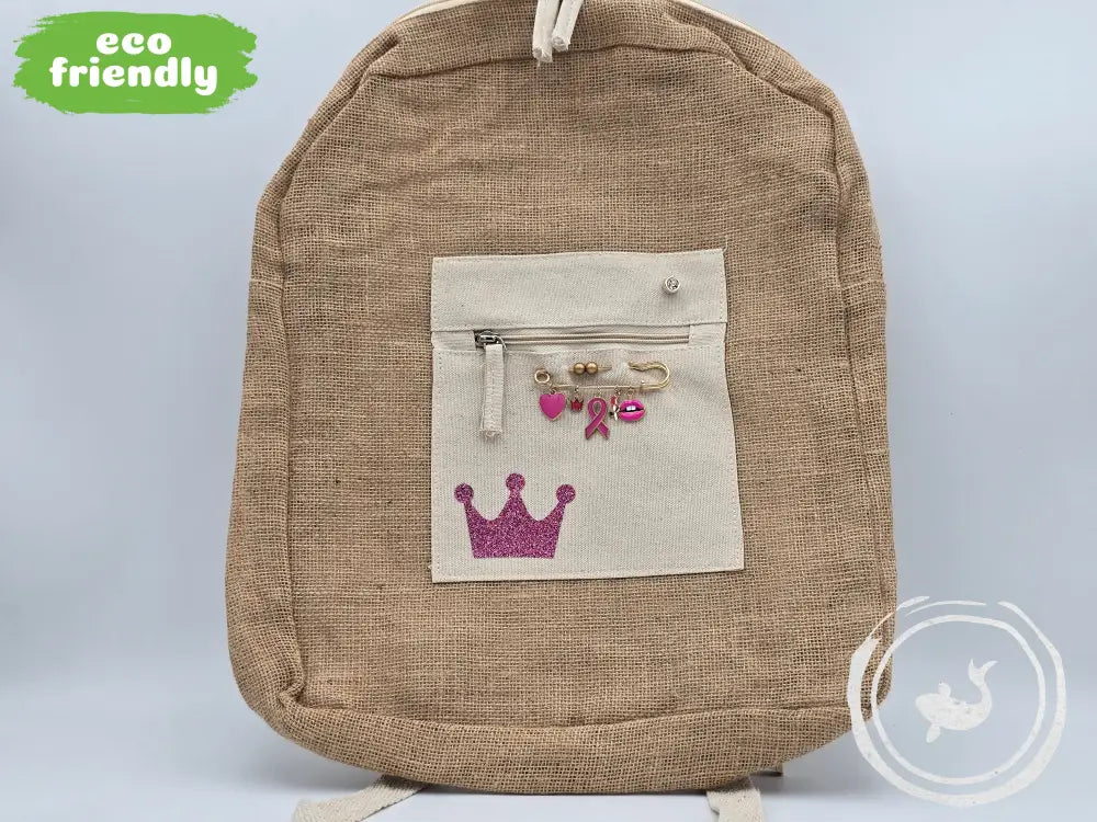 INTERIEURDINGETJES Jute Rugzak ’kroon’