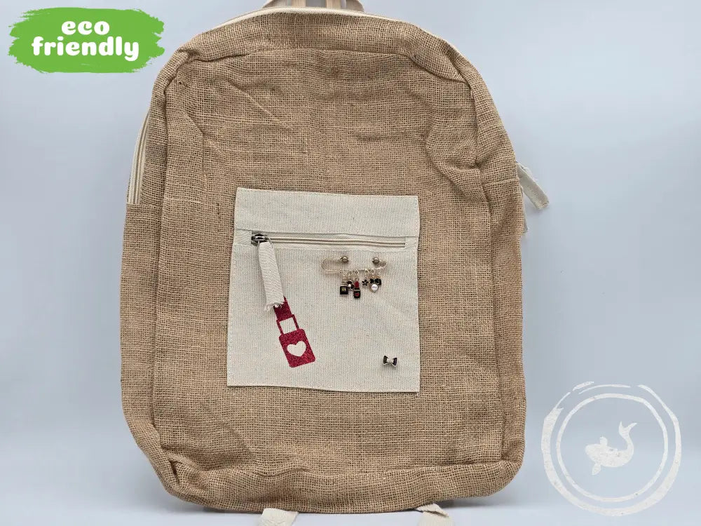 INTERIEURDINGETJES Jute Rugzak ’lipstick’