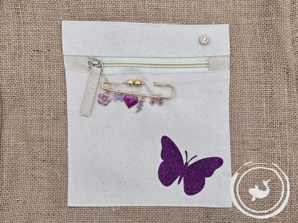 INTERIEURDINGETJES Jute Rugzak ’vlinder paars’