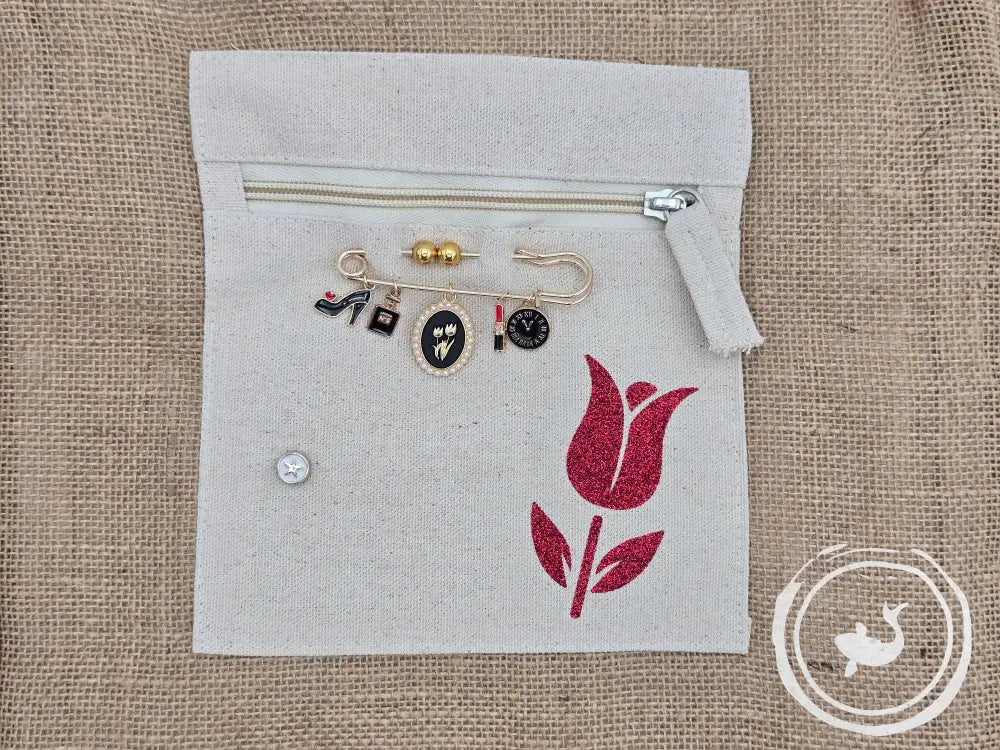 INTERIEURDINGETJES Jute Rugzak ’rode tulp’