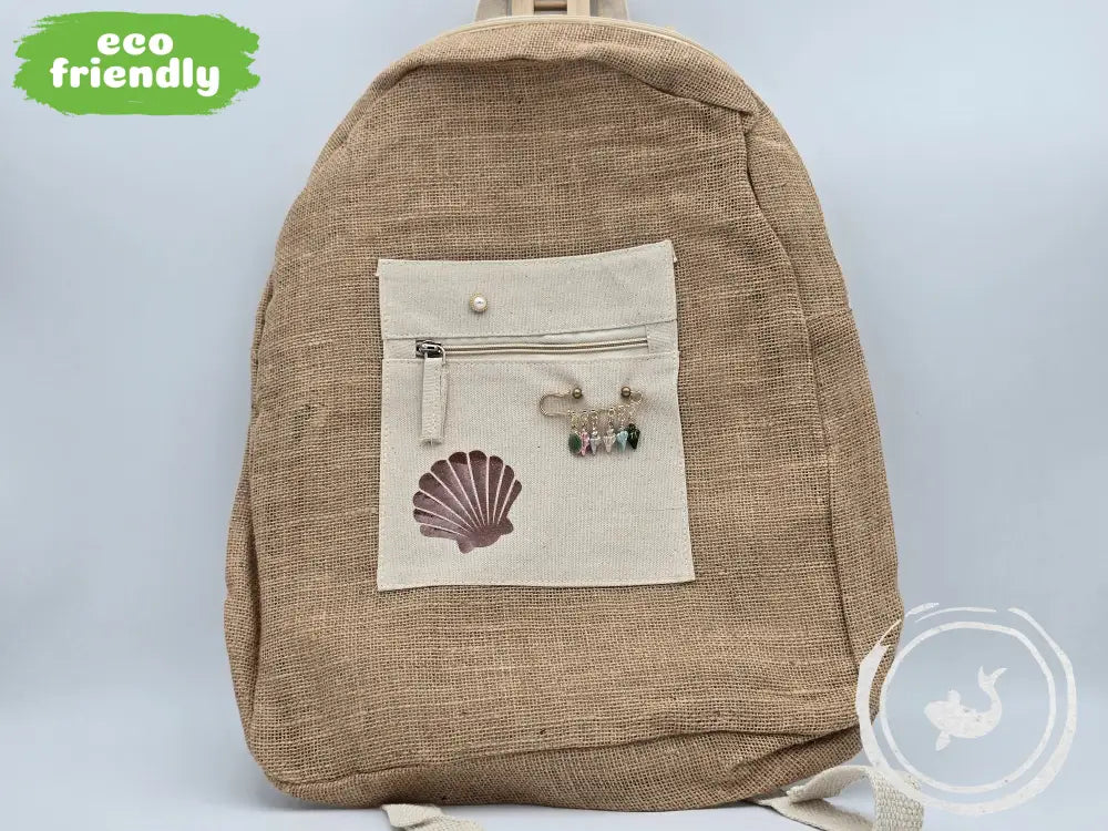 INTERIEURDINGETJES Jute Rugzak ’schelp’
