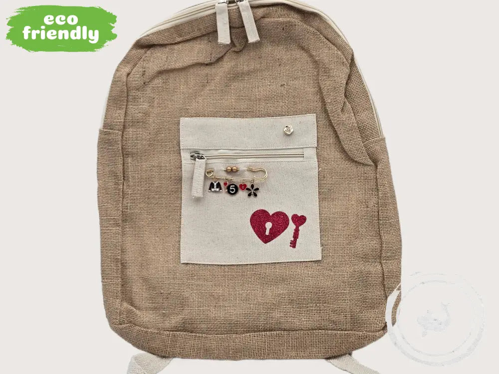 INTERIEURDINGETJES Duurzame Jute Tas Sleutel – Handgemaakt &amp; Uniek