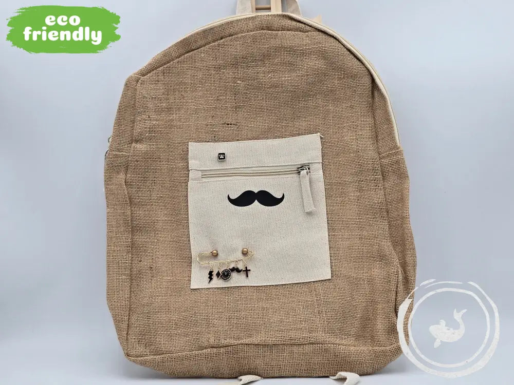 INTERIEURDINGETJES Jute Rugzak ’snor’