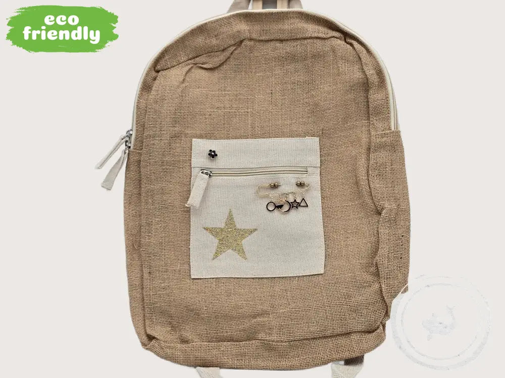 INTERIEURDINGETJES Duurzame Jute Tas Ster – Handgemaakt &amp; Uniek