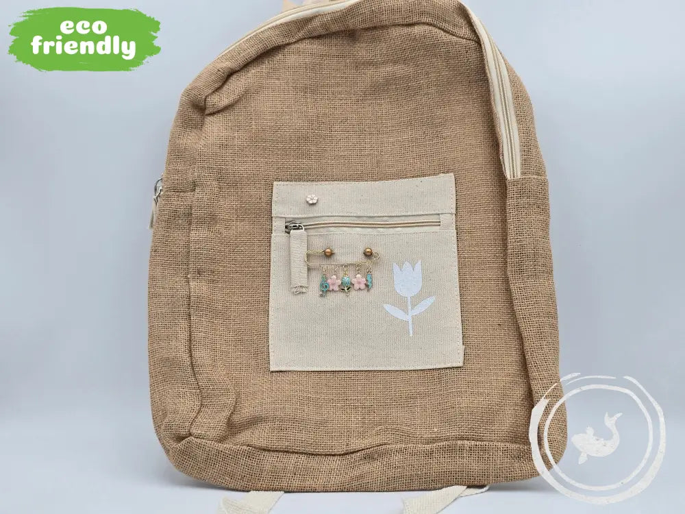 INTERIEURDINGETJES Jute Rugzak ’tulp’