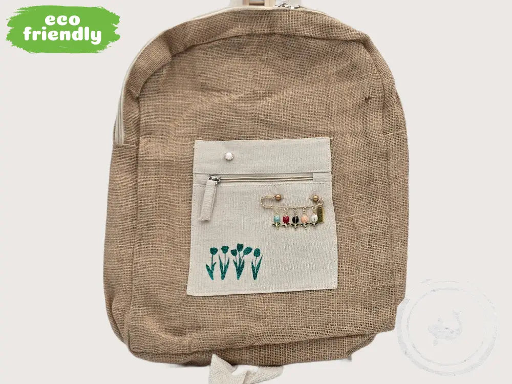 INTERIEURDINGETJES Duurzame Jute Tas Tulpen – Handgemaakt &amp; Uniek